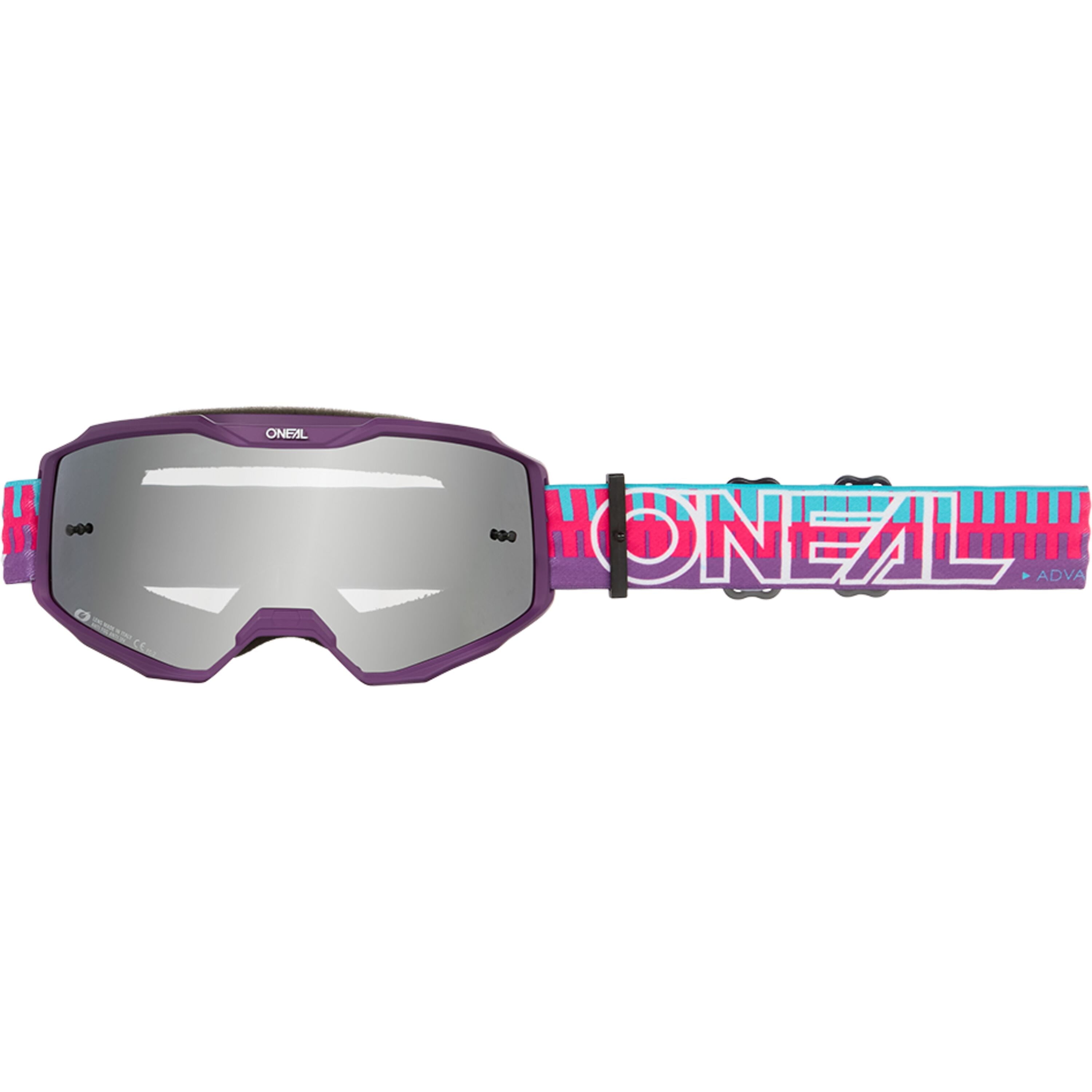 Oneal B-10 Goggle STRIPED pink/purple - clear