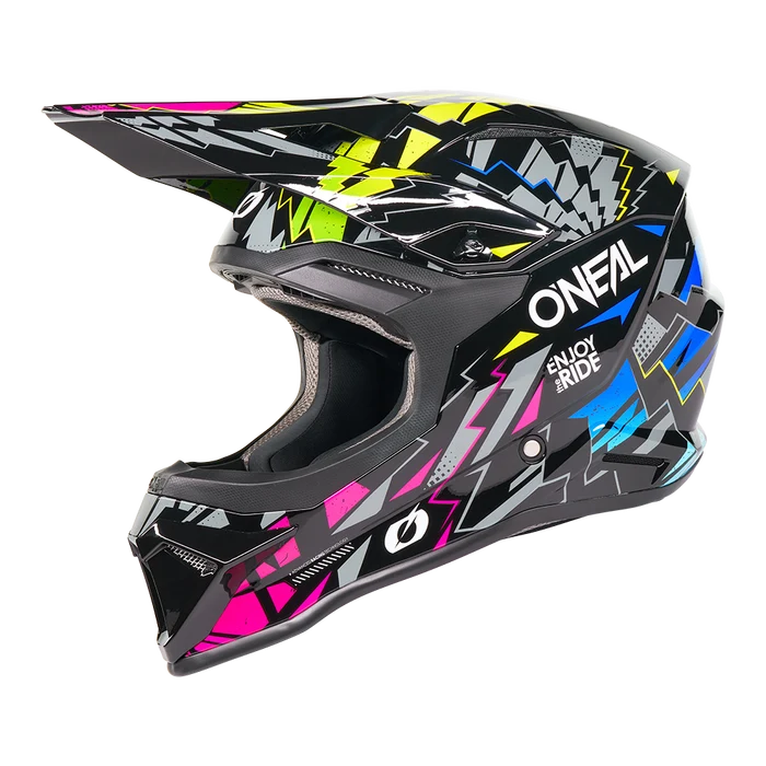 Oneal 1SRS Youth Helmet STIXX Black/multi XL (51/52) - Black - X-Large