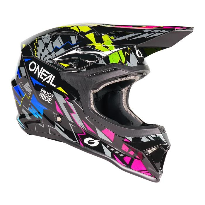 Oneal 1SRS Youth Helmet STIXX Black/multi XL (51/52) - Black - X-Large