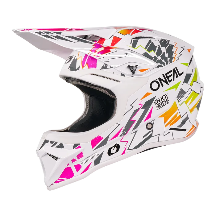 Oneal 1SRS Youth Helmet STIXX White/multi XL (51/52) - White - X-Large