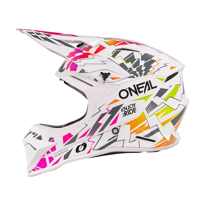 Oneal 1SRS Youth Helmet STIXX White/multi XL (51/52) - White - X-Large