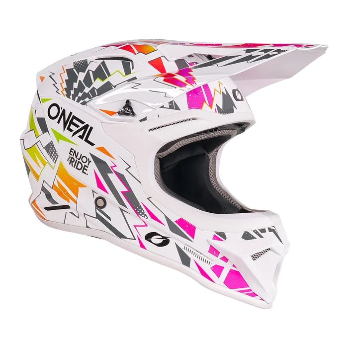 Oneal 1SRS Youth Helmet STIXX White/multi XL (51/52) - White - X-Large