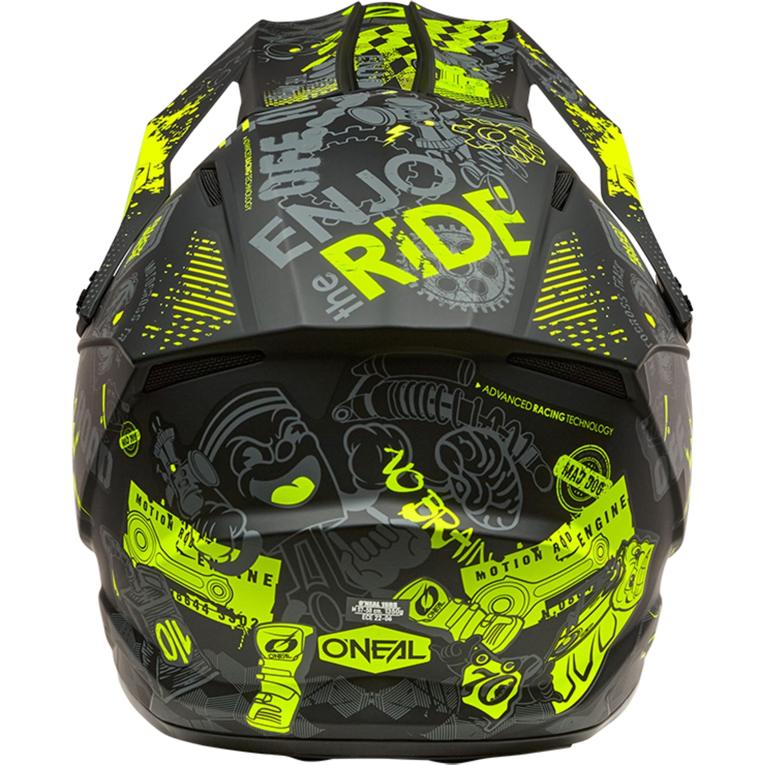 Oneal 1SRS Helmet VIBRANT Black/Neon Yellow XL (61/62) - Black - X-Large