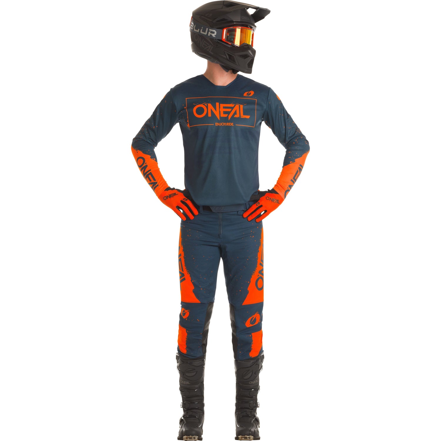 Oneal MAYHEM Jersey PAINT Blue/orange L - Blue - Large