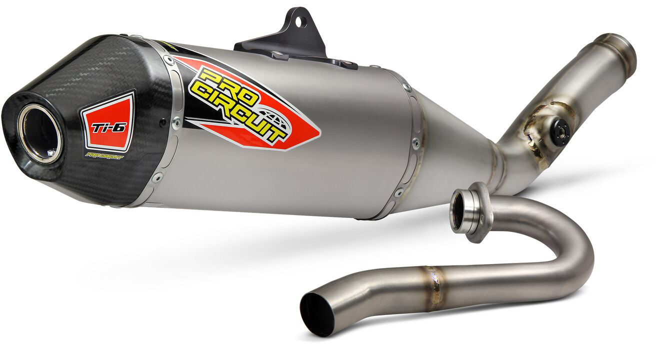 Pro Circuit Ti-6 System with carbon end cap Suzuki RMZ450 18-26 - Silver - RMZ450 18