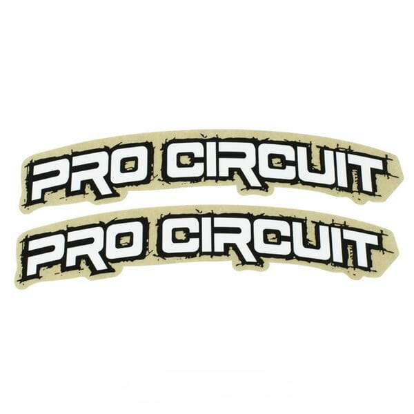 Pro Circuit  Retro fender decals White