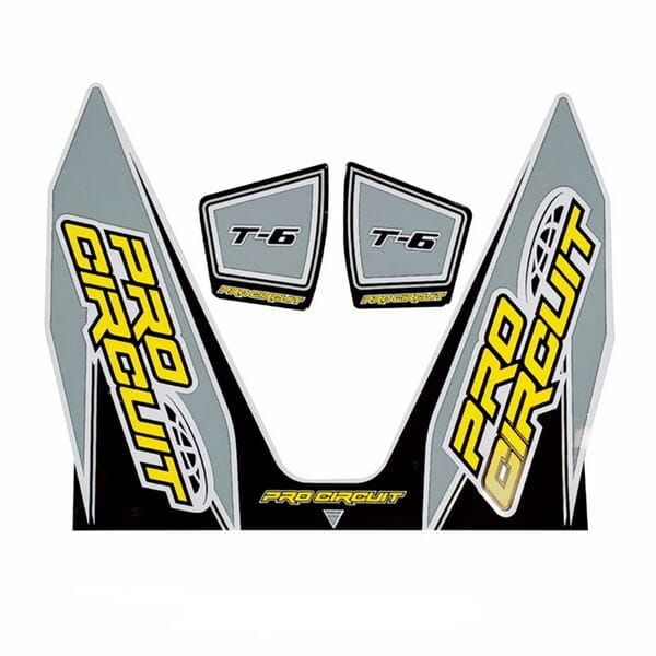 Pro Circuit  Replacement T-6 wrap and end cap decal Grey