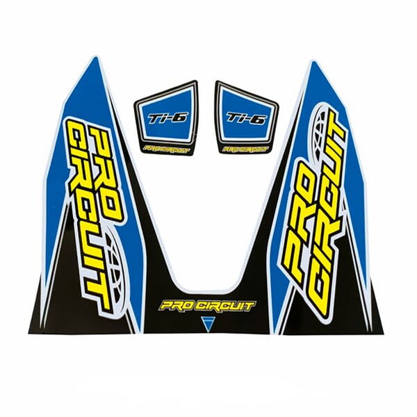 Pro Circuit  Replacement TI-6 wrap and end cap decal Light Blue