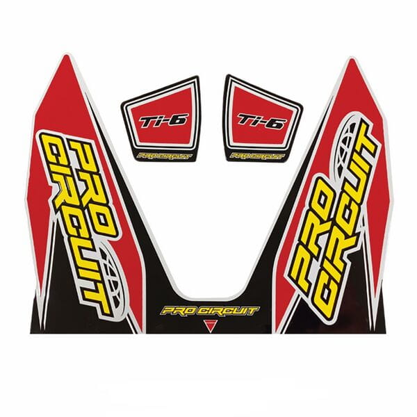 Pro Circuit  Replacement TI-6 wrap and end cap decal Red