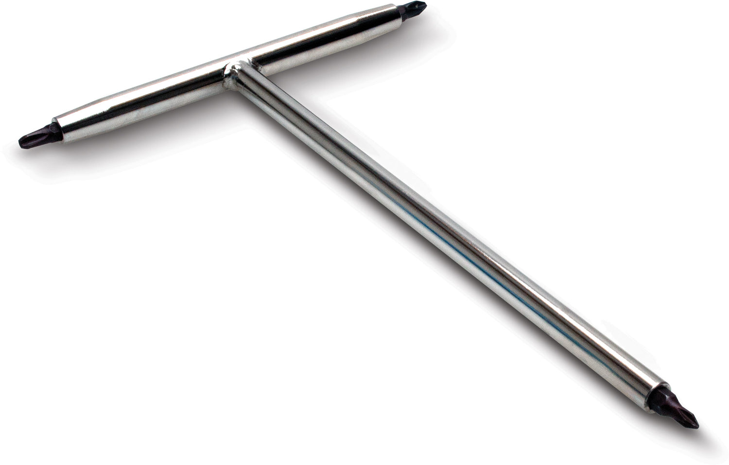 Motion Pro T-handle Bit Driver with No# 1, 2, 3 Phillips Bits - Silver - #1/2/3