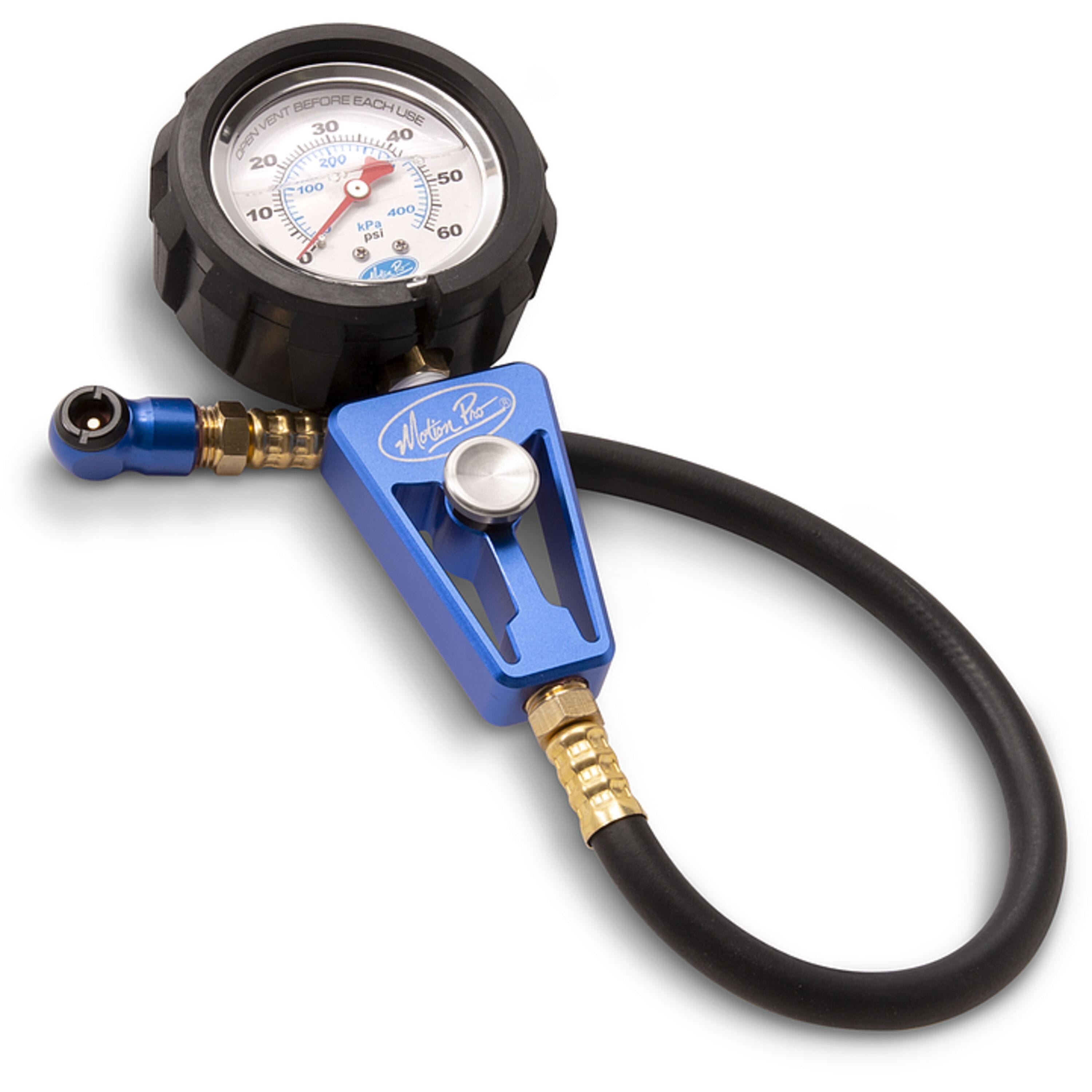 Motion Pro Professional tyre pressure gauge 0-60psi - Blue - One size