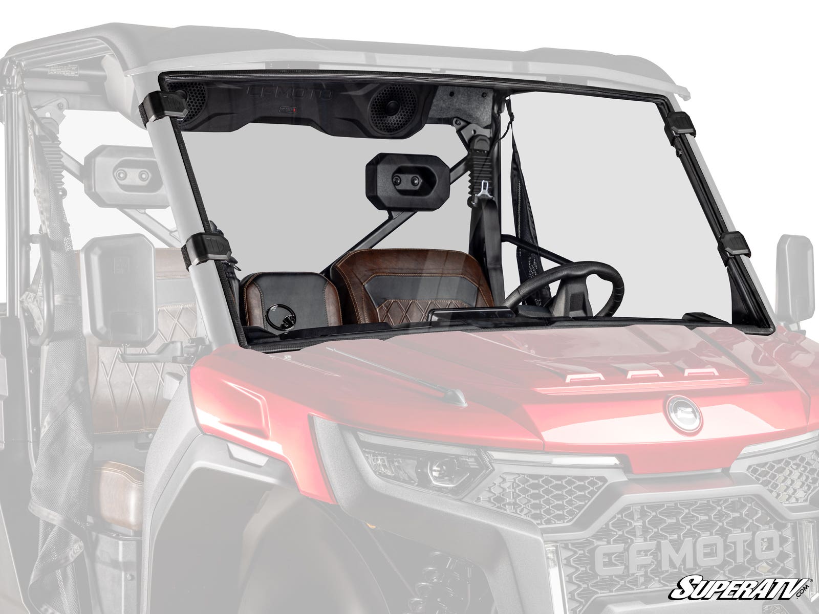 Superatv Windscreen Polycarbonate Cf Moto Uforce U10 Pro Windshield