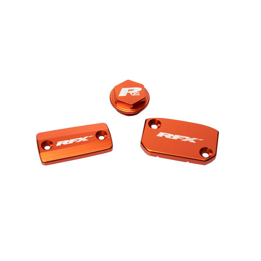 RFX Pro Res Cap Kit (Orange) KTM SX/SXF 14-22 (Brembo Brake and Magura Clutch)
