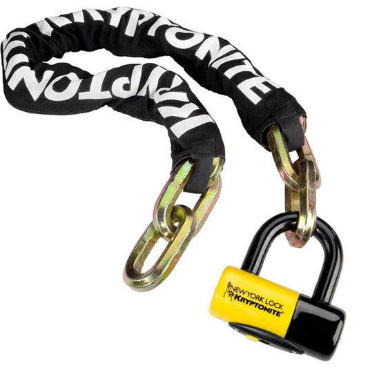 Motocross Security  Kryptonite New York Fahgettaboudit Chain 14mmX100cm And NY Disc Lock Sold Secure Diamond      