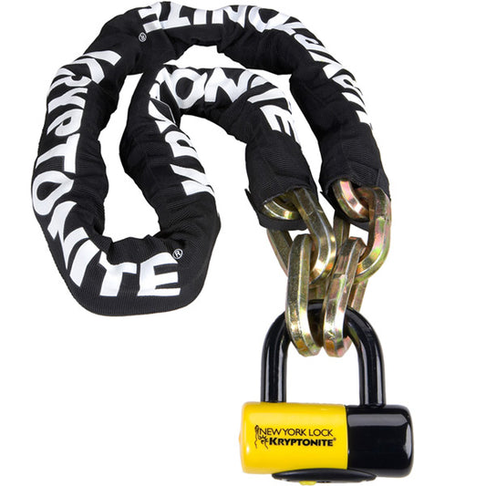 Motocross Security  Kryptonite New York Fahgettaboudit Chain 14mmX150cm and NY Disc Lock Sold Secure Diamond      