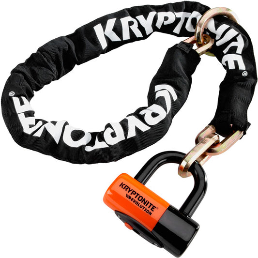 Motocross Security  Kryptonite New York Noose (12 mm / 130 cm) - with Ev Series 4 Disc Lock Sold Secure Gold      