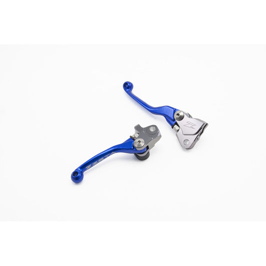 Zeta Pivot brake/clutch lever set RMZ250/450 07-22, KX65/85 01-22 blue  